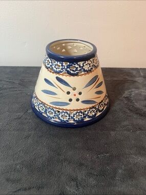 Temp-tations  Temptations Old World blue candle topper candle decor